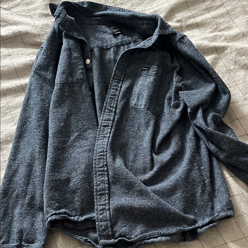 RVCA Charcoal Button-Up Shirt
